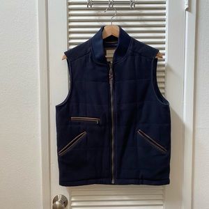 Billy Reid Perry Quilted Vest in Navy